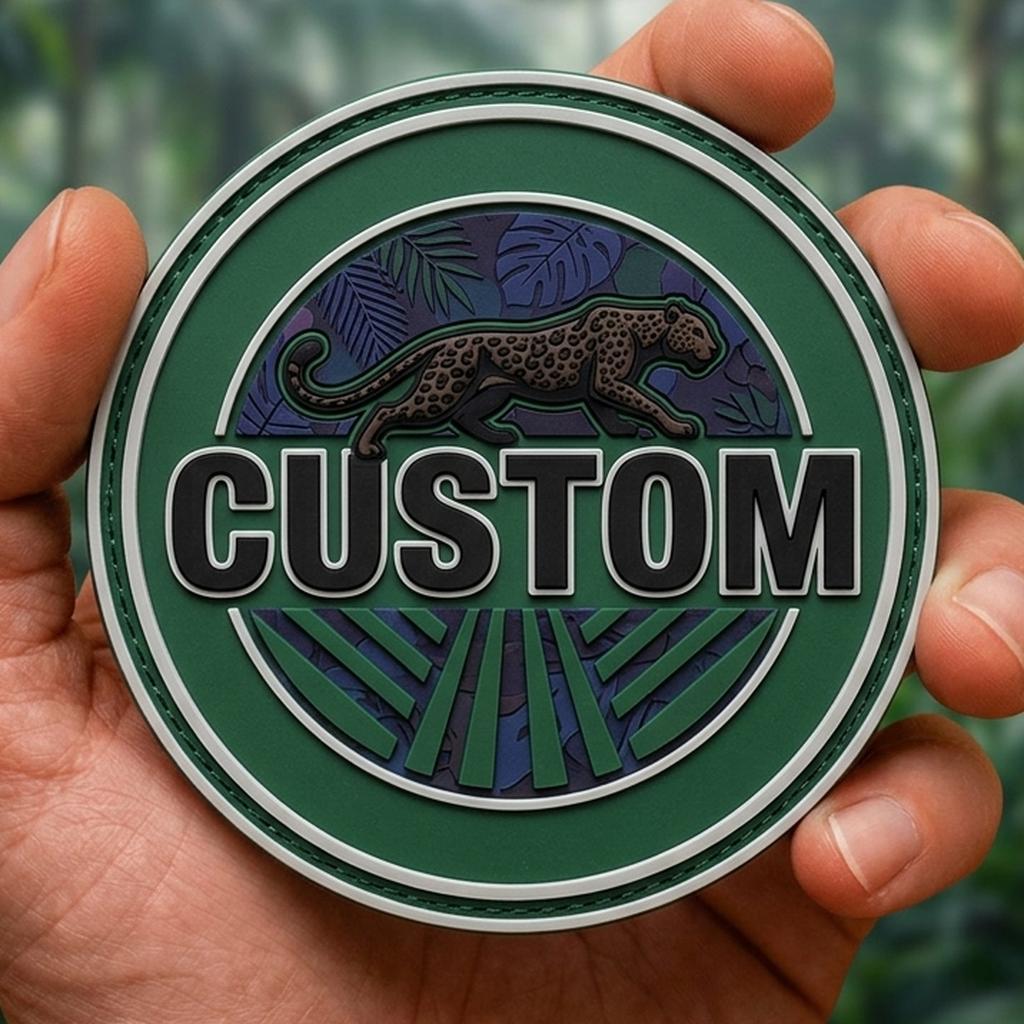 Outdoor Adventure Logo - Badge in gomma personalizzato con logo