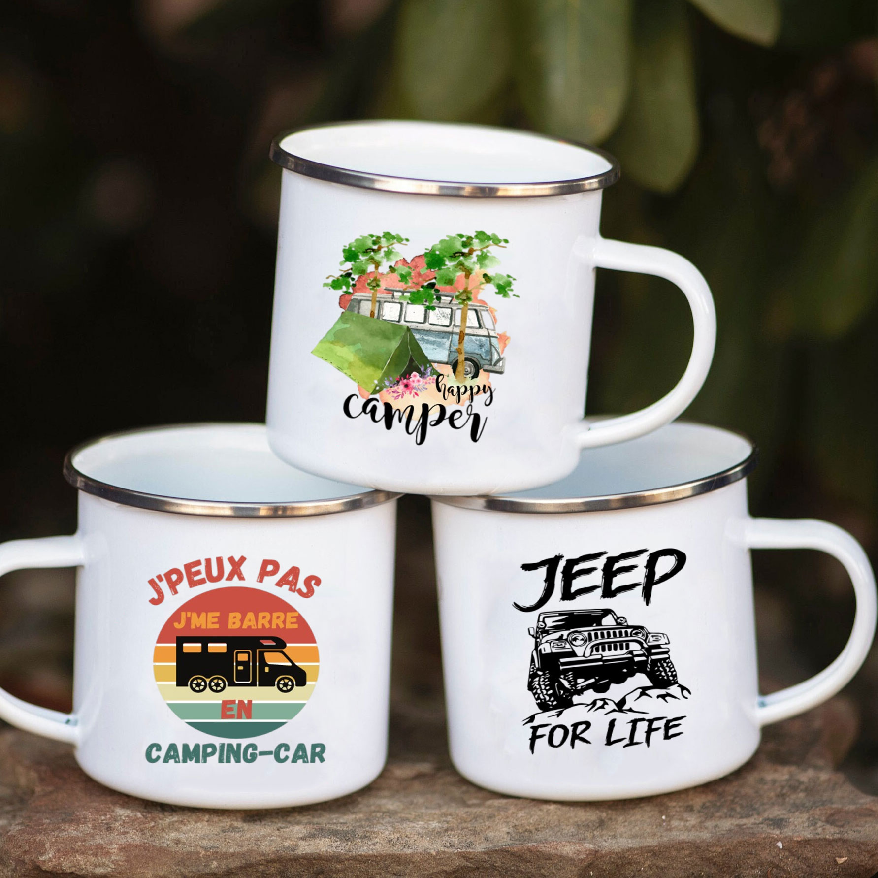 Outdoor Adventure And Travel - Tazza in Smalto per Camper, Idea