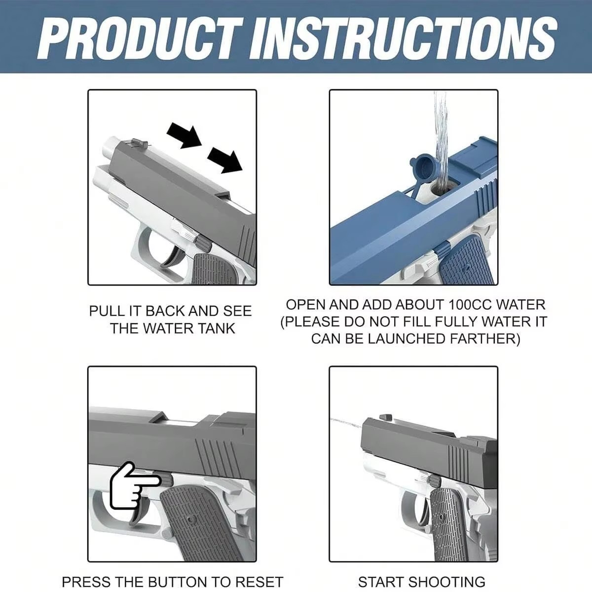 Pistola ad Acqua M1911, Giocat - Outdoor Adventure Game recensione e prezzo